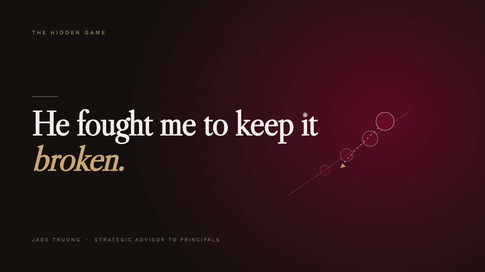 He fought me to keep it broken